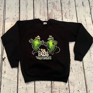 Vintage 1980s Boos Brothers Ghosts Halloween 80s Pullover Sweatshirt
